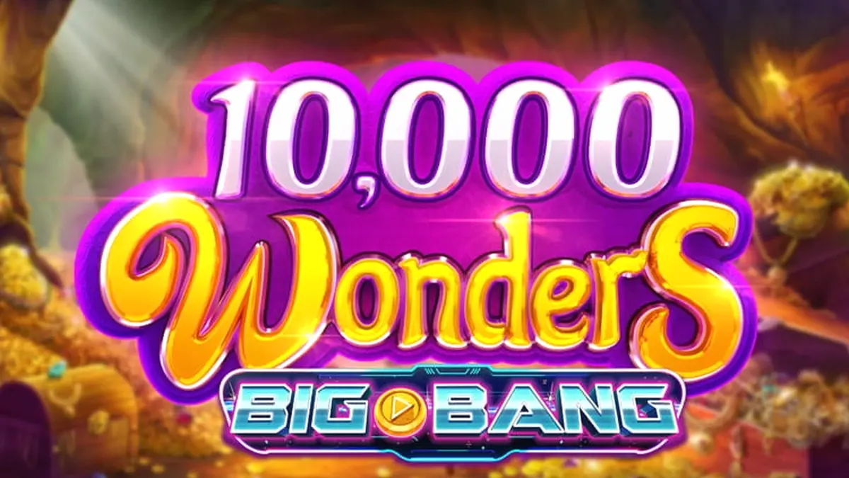 Tampilan visual slot 10,000 Wonders Big Bang dengan latar belakang bertema megah